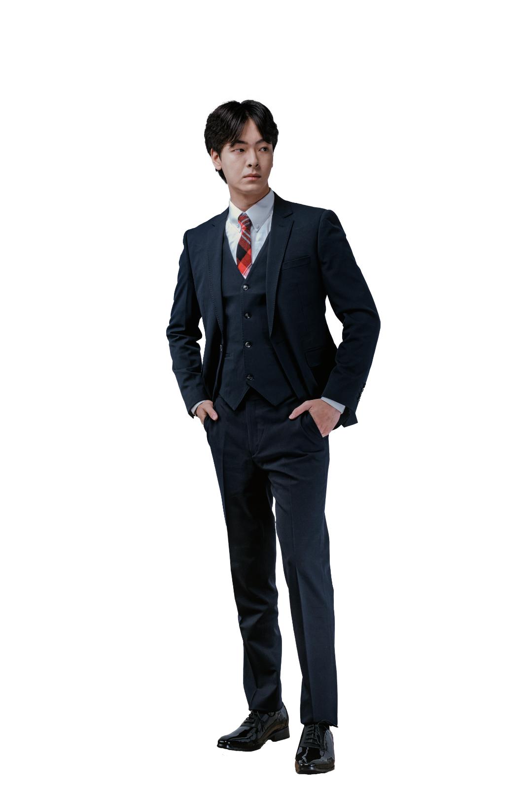 Black Three-Piece Business Suit